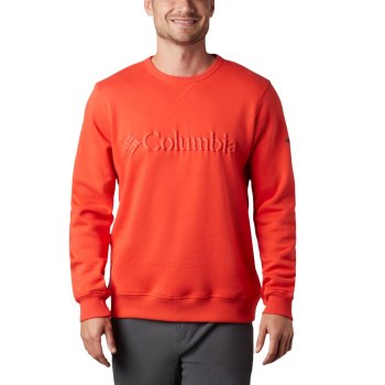 Columbia Logo Fleece Crew, Sudaderas Kaki Para Hombre | 473608-BLX